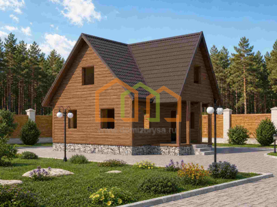 Каркасный дом без внутренней отделки 8х9