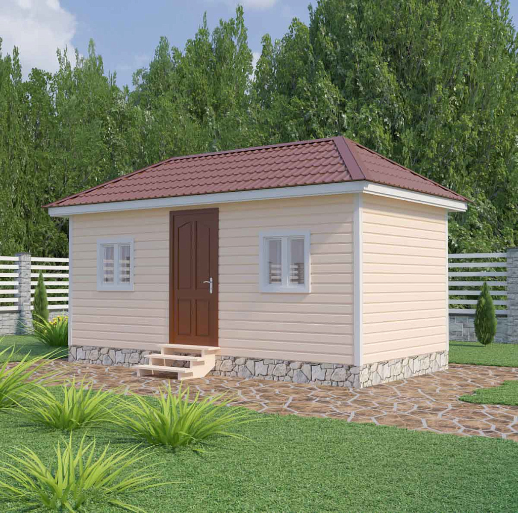 Каркасный дачный домик Клён - 4 (К) 3х6 Площадь: 18 м² под ключ в Санкт ...