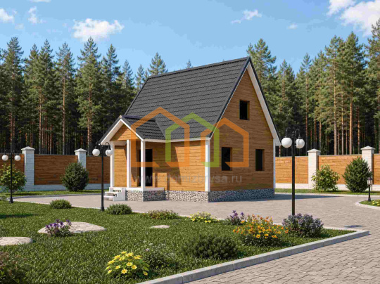 Каркасный дом без внутренней отделки 6х7