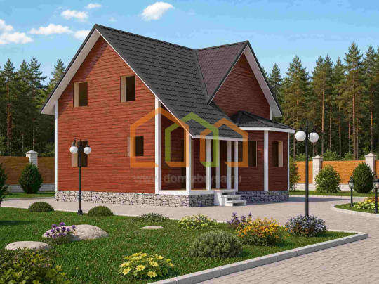 Каркасный дом без внутренней отделки 8х9