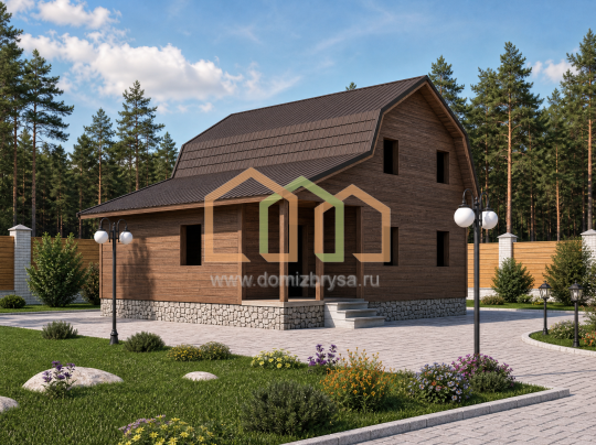 Каркасный дом без внутренней отделки 8х9