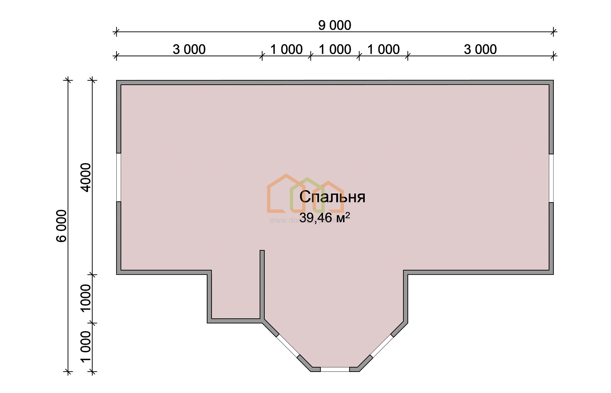 Дом из бруса под усадку 7х9 купить в Санкт-Петербурге, площадь: 97 Брус  140х140 мм. с эркером