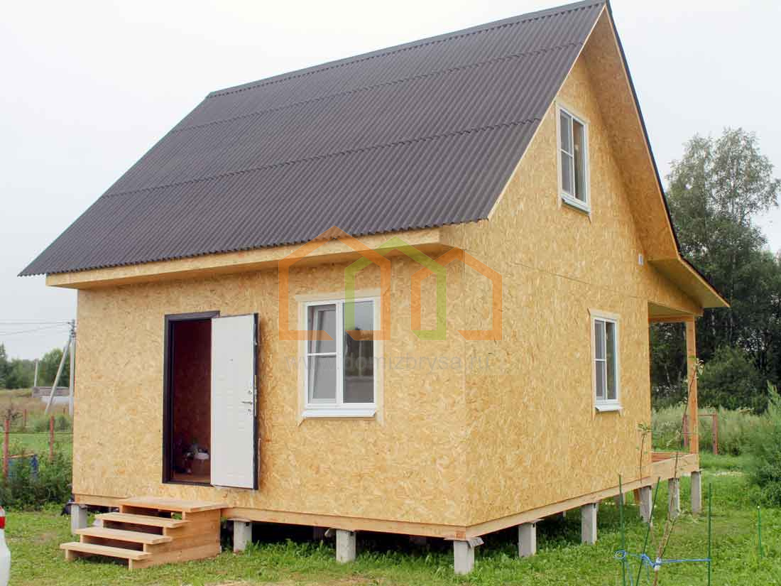 Каркасного дома с мансардой 6000х9000