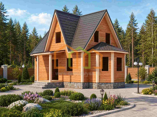 Каркасный дом без внутренней отделки 6х8